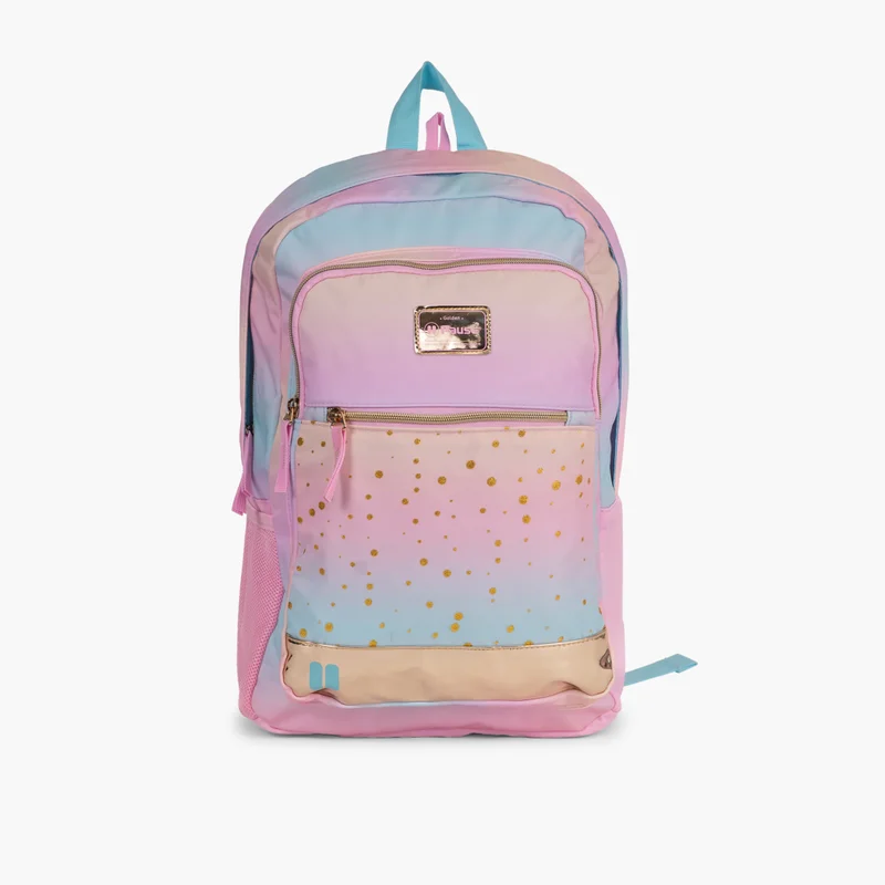 بوز 18-inch Ombre Backpack with Adjustable Straps and Zip Closure - 27x13x44 cms